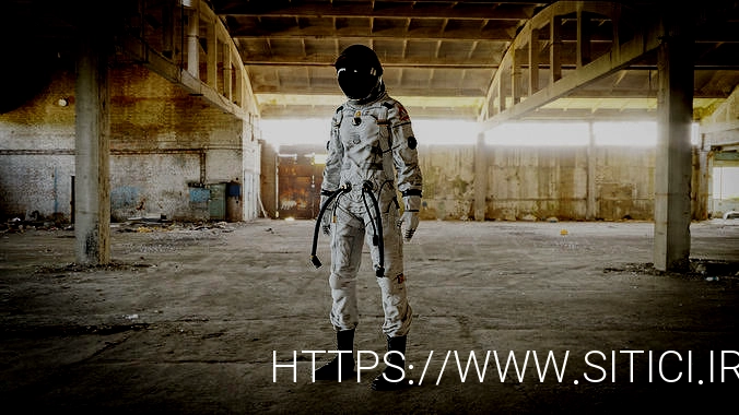 Midpoly female astronaut 3D model